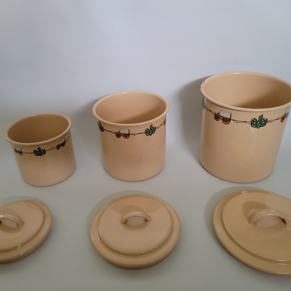 Marble Canyon Enamelware Food Storage Canister Set